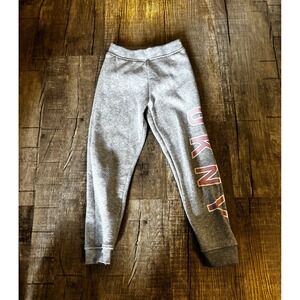 DKNY Kids Gray‎ Logo Jogger Sweatpants Size 6 Cotton Polyester Blend